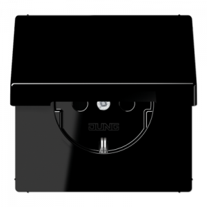 Розетка с заземлением SCHUKO (16A/250V) с откидной крышкой